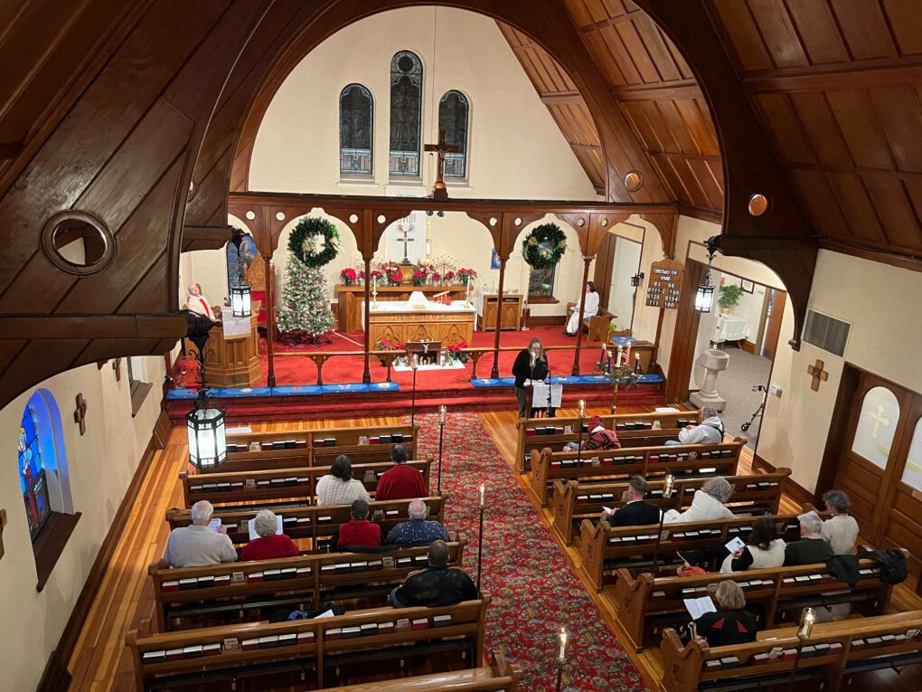 Our church on Christmas Eve during Mass.